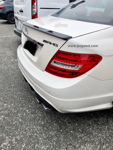 JBSPEED Carbon Fiber AMG Trunk Spoiler for Mercedes Benz W204 Sedan