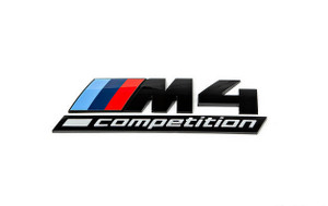 BMW M4 Competition Trunk Emblem - Gloss Black