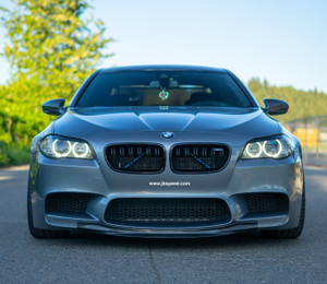 JBSPEED Dual Slat Gloss Black Grills Replacement with M5 Decal for BMW F10 M5
