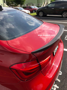 JBSPEED M4 Style Matte Black Carbon Fiber Trunk Spoiler for BMW F30/F80 M3