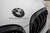 BMW Black Real Carbon Fiber Emblem Replacement with Painted Black Ring For G01/G02/G05/F95 X5M/F97 X3M/F98 X4M (Hood + Trunk Set)