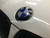 Blue Real Carbon Fiber Emblem Replacement with Silver Ring For G87 M2 (Hood + Trunk Set)