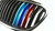 JBSPEED Gloss Black Grills with Metallic Painted M// Stripes for BMW E9x M3