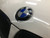 Blue Real Carbon Fiber Emblem Replacement with Silver Ring For F20/F21/F10/F11/F82 M4/F10 M5 (Hood + Trunk Set)