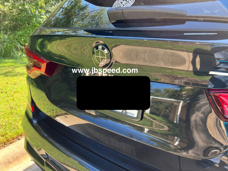 Gloss Black Emblem Replacement with Painted Black Ring For G01/G02/G05/F95 X5M/F97 X3M/F98 X4M (Hood + Trunk Set)