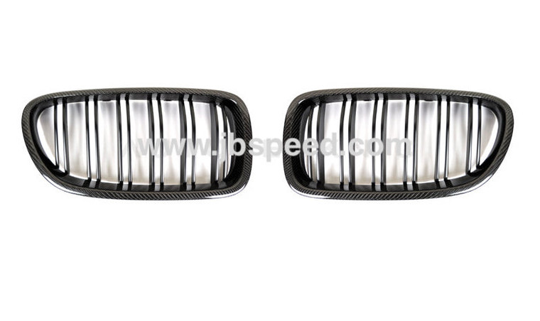CARBON FIBER DUAL-SLATS FRONT GRILLES - F10 5-SERIES