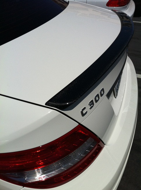 JBSPEED Carbon Fiber AMG Trunk Spoiler for Mercedes Benz W204 Sedan
