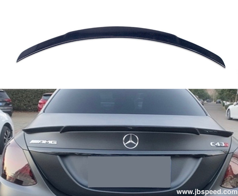 JBSPEED Carbon Fiber Brabus Trunk Spoiler for Mercedes Benz C205/C43/C63 Coupe