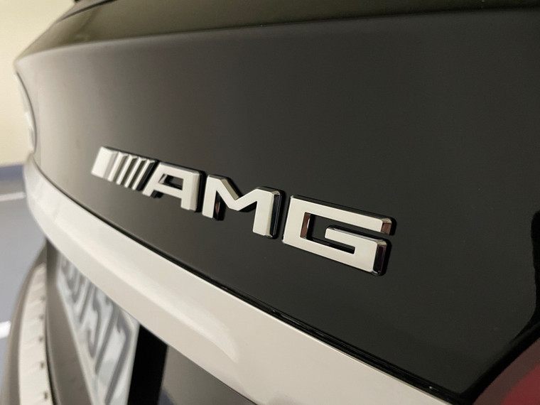 Mercedes Benz "//AMG" Trunk Decal in Silver/Matte Black/Gloss Black