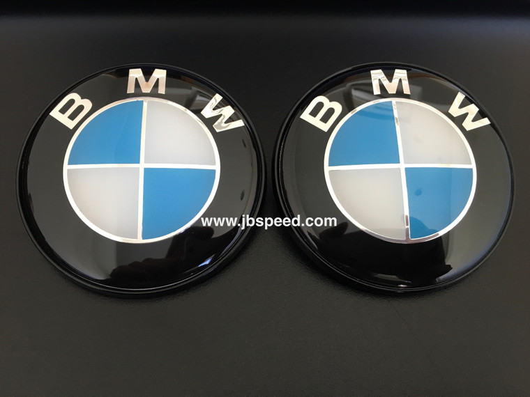 Blue & White Emblem Replacement with Painted Black Ring For G01/G05/F95 X5M/F97 X3M (Hood + Trunk Set)