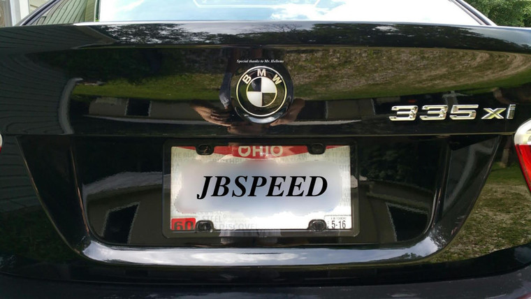 Black & White Emblem Replacement with Silver Ring For E93/E93 M3 (Hood + Trunk Set)