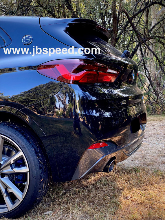 Gloss Black Emblem Replacement with Silver Ring For F39 X2 Pillars (Set)