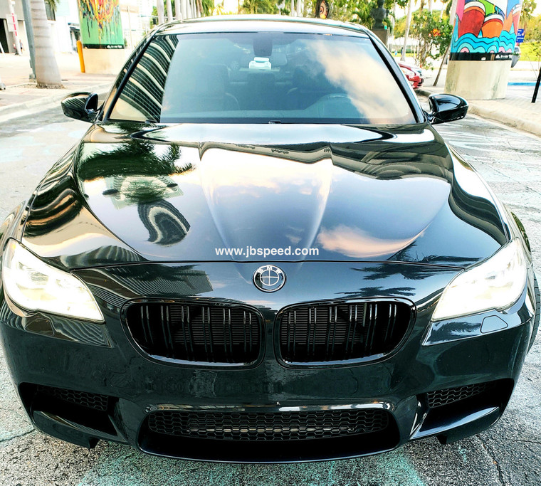 Gloss Black Emblem Replacement with Silver Ring For G87 M2 (Hood + Trunk Set)