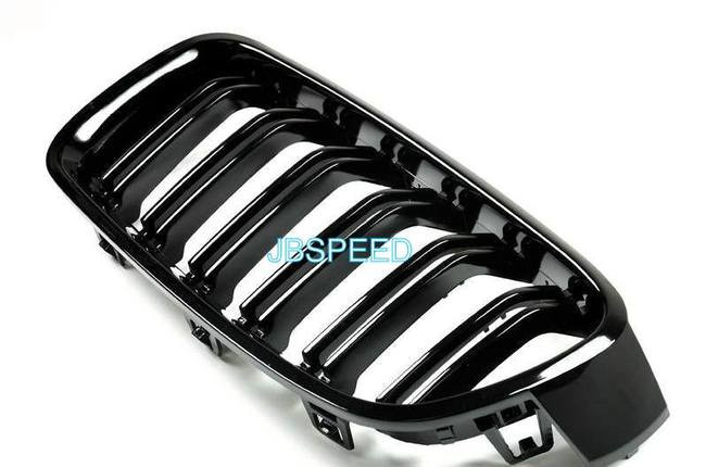 JBSPEED Dual Slat Gloss Black Grills Replacement Set for BMW F32/F33/F36/F80 M3/F82 M4/F83 M4