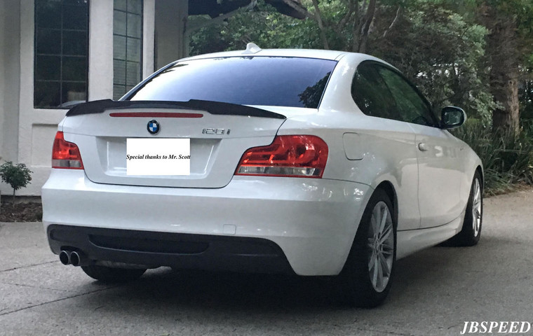 JBSPEED M4 Style Carbon Fiber Trunk Spoiler For BMW E82/1M
