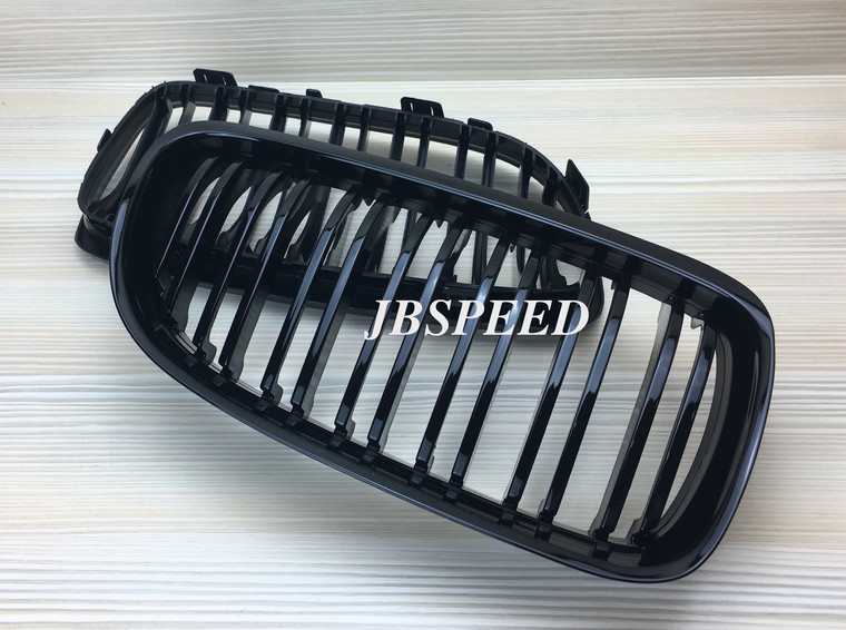 JBSPEED Dual Slat Gloss Black Grills Replacement for BMW E90 Facelift (Lci)