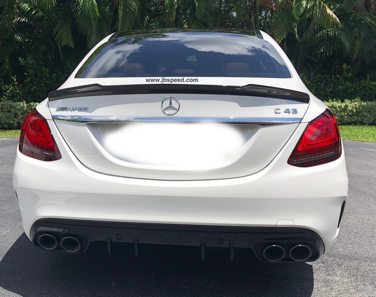 JBSPEED Vorsteiner Carbon Fiber Trunk Spoiler for Mercedes Benz W205/C43/C63 Sedan