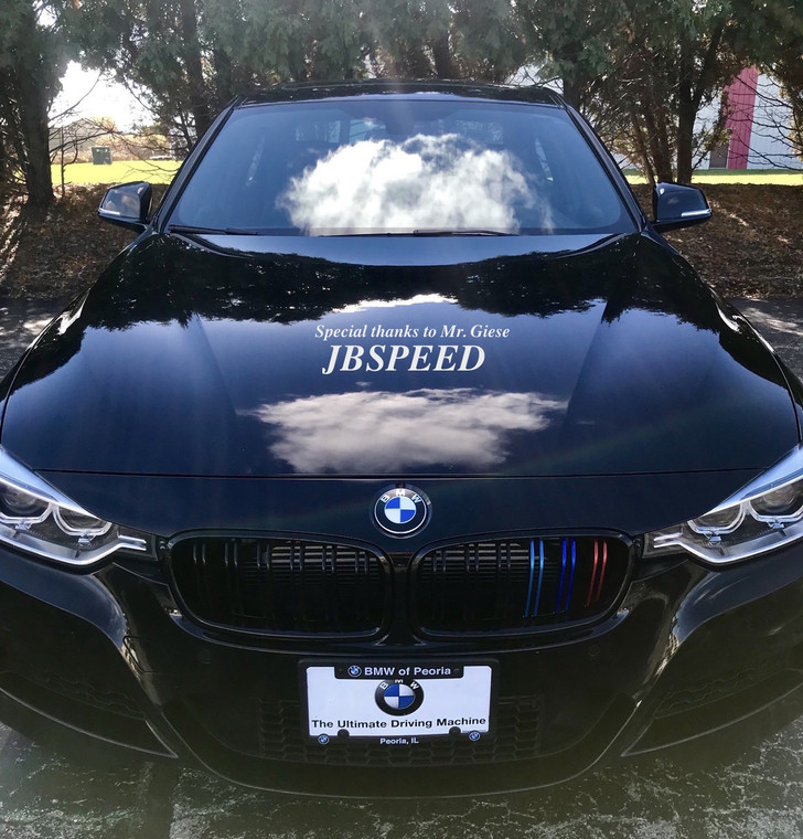 JBSPEED Dual Slat Gloss Black Grills with Metallic Painted M// Stripes for BMW F06/F12/F13