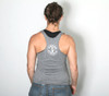 Back view of the Strong Athletic Skater racerback tank. The Strong Athletic logo is centered right in the middle of the should blades. We print this design on Bella Canvas 8430. #strongathletic , #strongathletiskater , #rollerderby , #rollerderbyskater , #rollerderbyathlete 