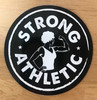 Strong Athletic Logo Sticker Black with White Art. 
