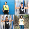 This is the Strong Athletic Austinite Performance Racerback Wicking Tank by Strong Athletic. Choose between two color combos of black fabric with white ink or neon yellow fabric with black ink, or grab both. Tell the world that you're from Austin, Texas, that you're strong and athletic and proud of it.  Strong Athletic is a woman owned and run company based out of Austin, Texas. 