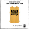 Crop Tops for Feminist Outspoken Women the Strong Athletic Grown-Ass Woman Crop Top Racerback Tanks