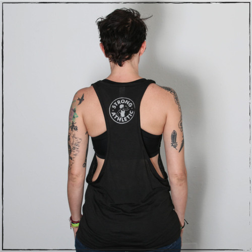 Sold Out! The Strong Athletic Woman Drop Arm Muscle Tank Black