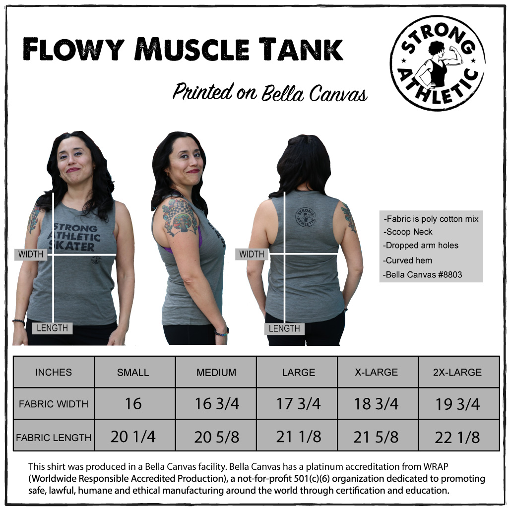 Flowy Muscle Tank Size Chart