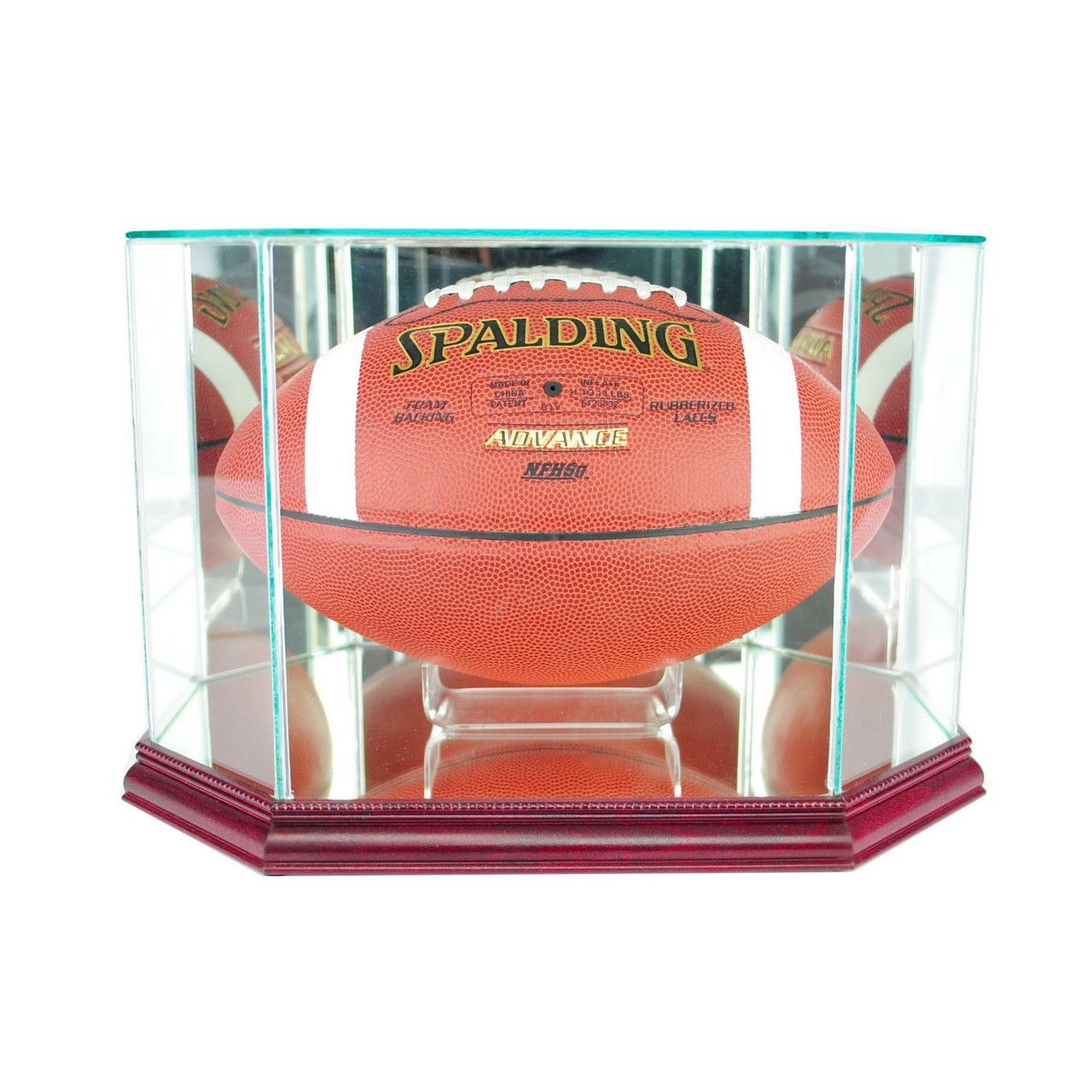 New Baker Mayfield Oklahoma Sooners Glass and Mirror Football Display Case UV 