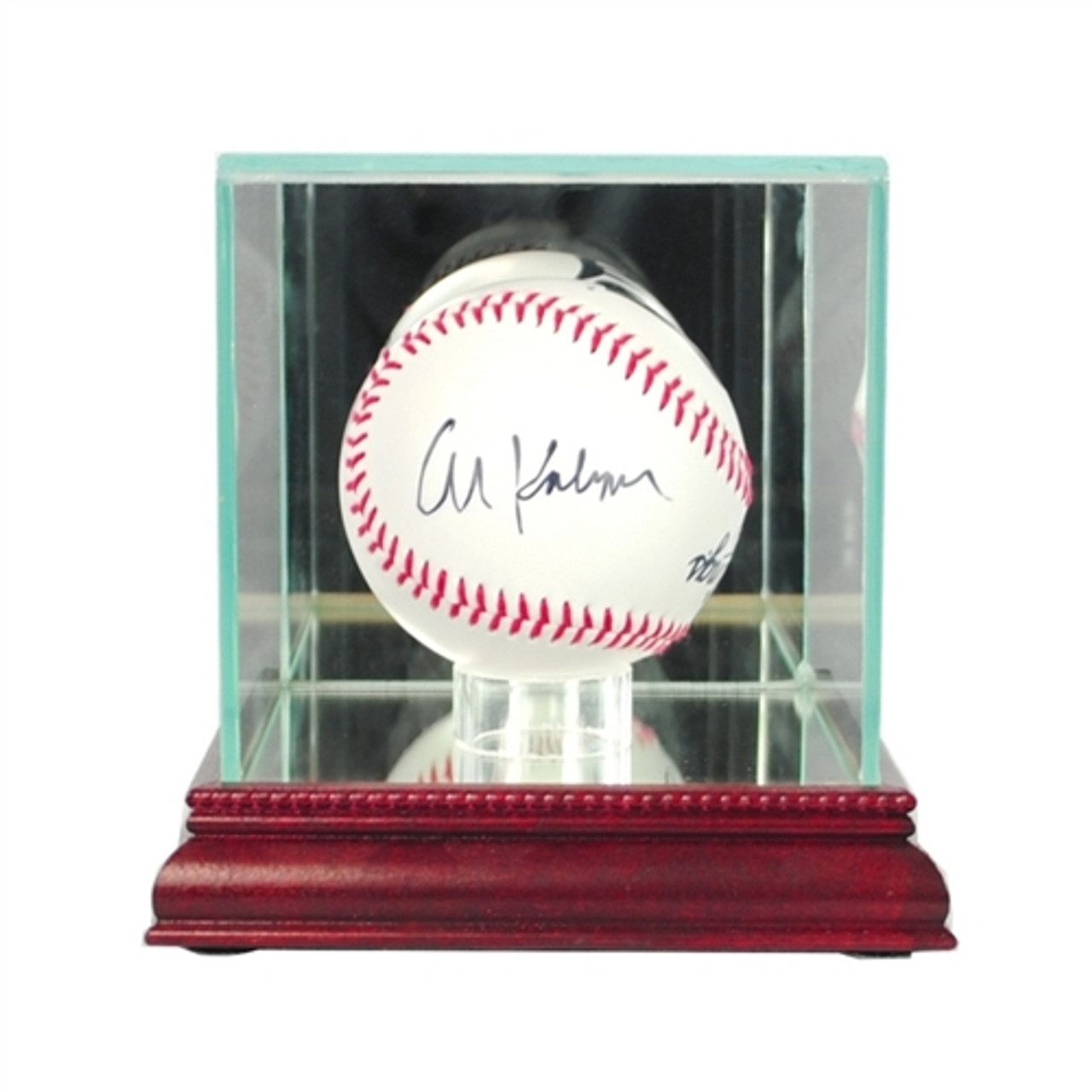 ETCHED GLASS BASEBALL CAP - HAT DISPLAY CASE - WOOD BASE CHOICE: Custom  Display Case