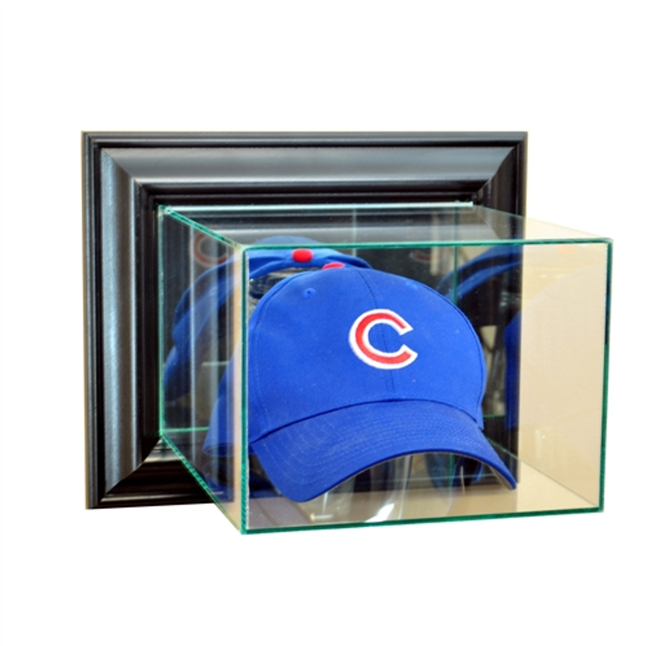 Perfect Cases Wall Mounted Cap & Hat Display Case- Black