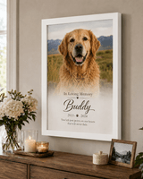 Personalized Pet Memorial Canvas Print - Framed
