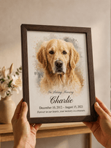 Personalized Pet Memorial Canvas Print - Framed