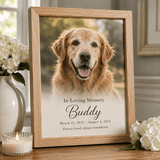 Personalized Pet Memorial Canvas Print - Framed