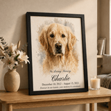 Personalized Pet Memorial Canvas Print - Framed