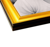 Gold with Dark Edge - Wood Picture Frame for Photos and Wall Art | Real Wood Moulding and Double Strength Glass | 5x7 8x10 11x14 16x20 18x24