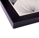 Black with Silver Lip 1 1/2" Wood Picture Frame with White Mat | For Photos and Wall Art | Real Wood Moulding and Glass Protection | 8x10 11x14 16x20 18x24