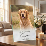 Personalized Pet Memorial Frameless Glass Photo Print