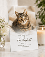 Personalized Pet Memorial Frameless Glass Photo Print