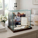 Personalized Photo Glass Wedding Card Box