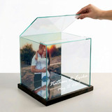 Personalized Photo Glass Wedding Card Box