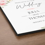 Personalized Wedding Welcome Sign – Half Photo Style | Framed Canvas, Wrapped Canvas & Foam Board | 3 Sizes