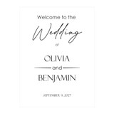 Personalized Wedding Welcome Sign – Classic Style | Framed Canvas, Wrapped Canvas & Foam Board | 3 Sizes