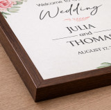 Personalized Wedding Welcome Sign – Rustic Wood Style | Framed Canvas, Wrapped Canvas & Foam Board | 3 Sizes