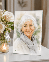 Personalized Frameless Glass Memorial Print