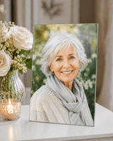 Personalized Frameless Glass Memorial Print