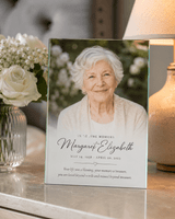 Personalized Frameless Glass Memorial Print