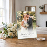 Personalized Frameless Glass Wedding Photo Print