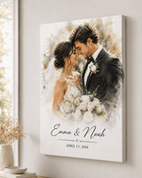 Personalized Wrapped Canvas Wedding Photo Print