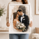 Personalized Framed Canvas Wedding Photo Print